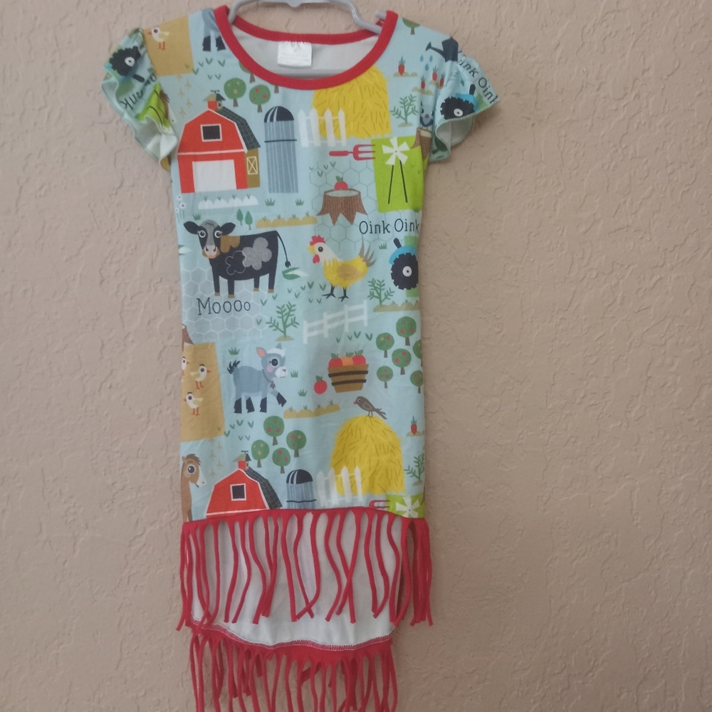Farm Animal dress purchased from online boutique 5t